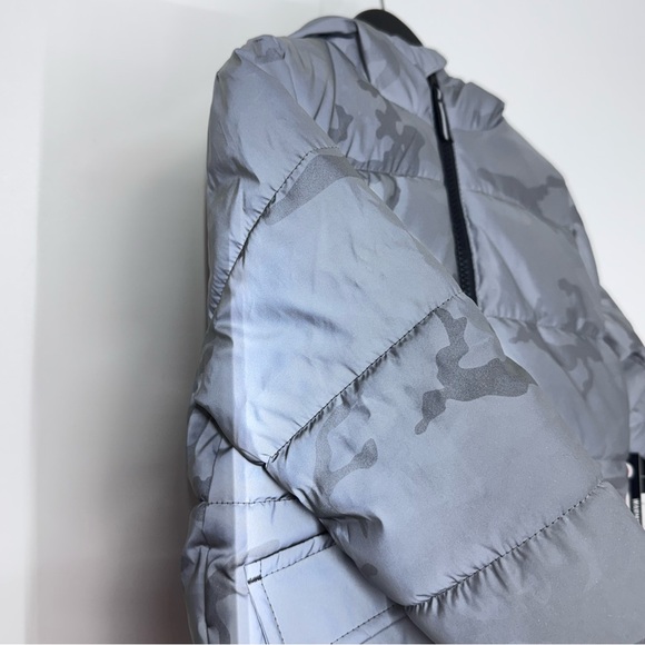 Members Mark Reflective Gray Camo Full Zip Winter Puffer Jacket New Nwt Size 2T - Picture 2 of 15